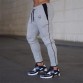 YEMEKE 2019 Cotton Men full sportswear Pants Casual Elastic Mens Fitness Workout Pants skinny Sweatpants Trousers Jogger Pants